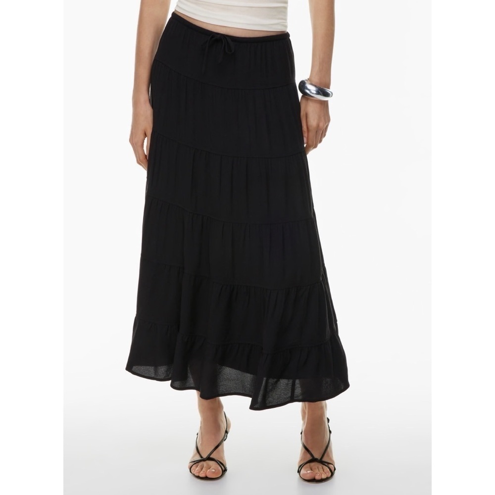NWT Aritzia Wilfred Bouquet Maxi Skirt Admiral Navy Blue S